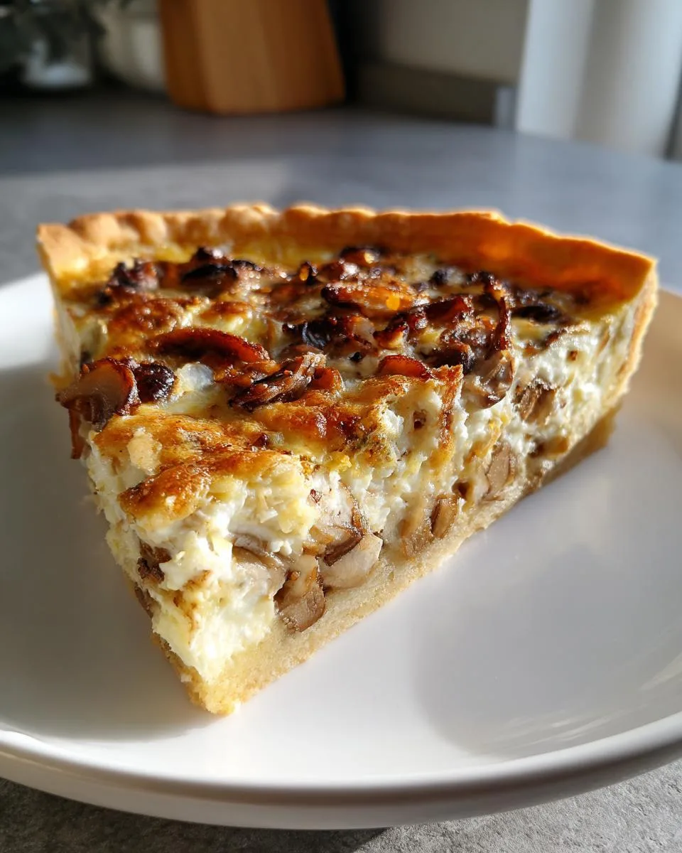 Mushroom Quiche - detail 4