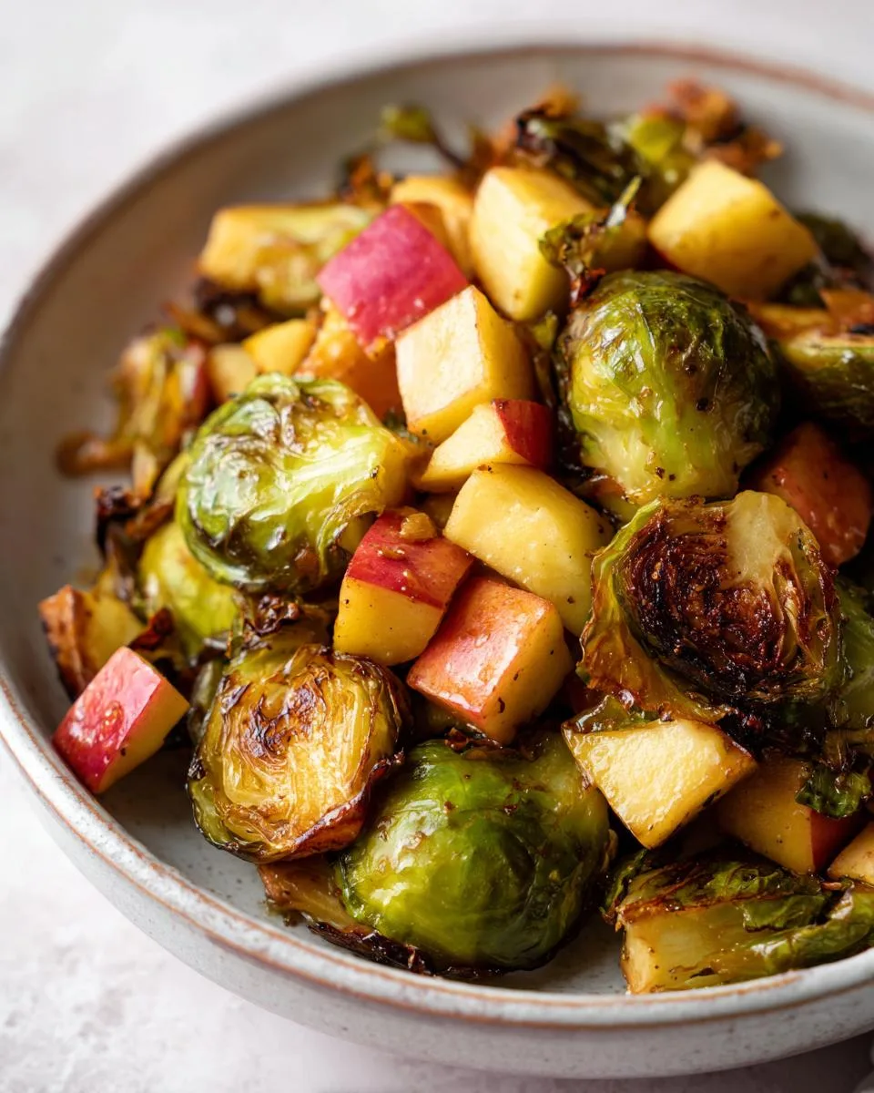 Perfectly Crispy Roasted Brussels Sprouts with Apples in 25 Minutes 5 Roasted Brussels Sprouts with Apples - detail 1