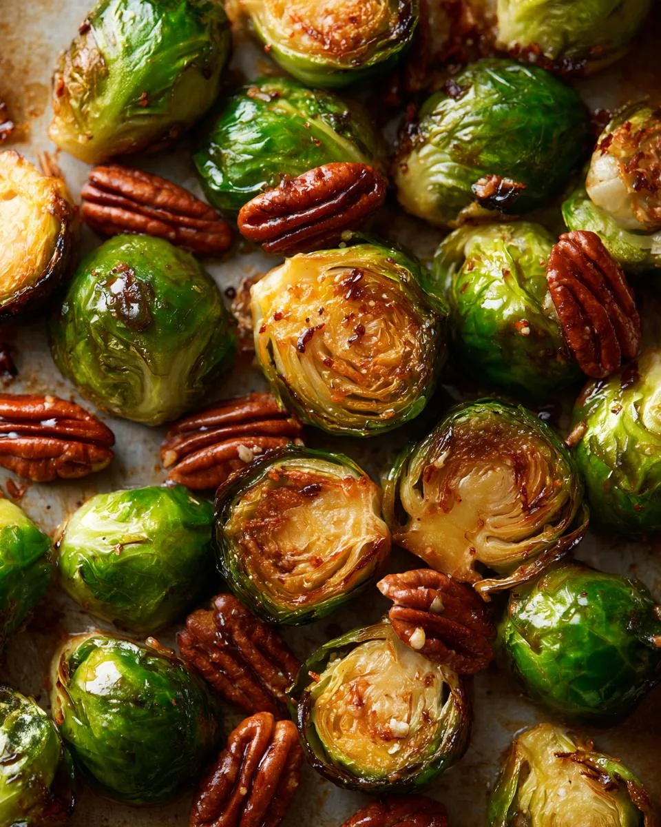 Irresistible Roasted Brussels Sprouts with Pecans in 30 Minutes 7 Roasted Brussels Sprouts with Pecans - detail 2
