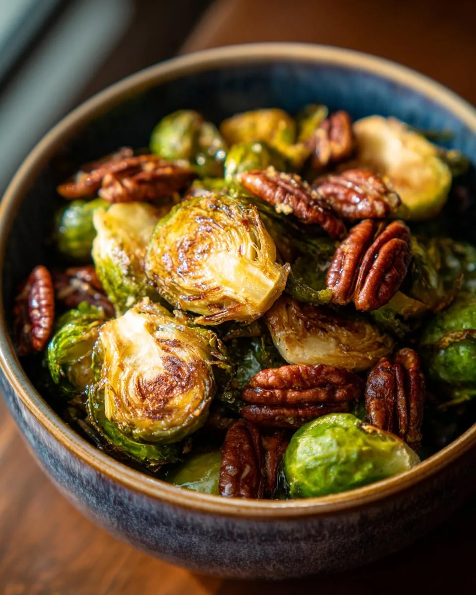 Irresistible Roasted Brussels Sprouts with Pecans in 30 Minutes 8 Roasted Brussels Sprouts with Pecans - detail 3
