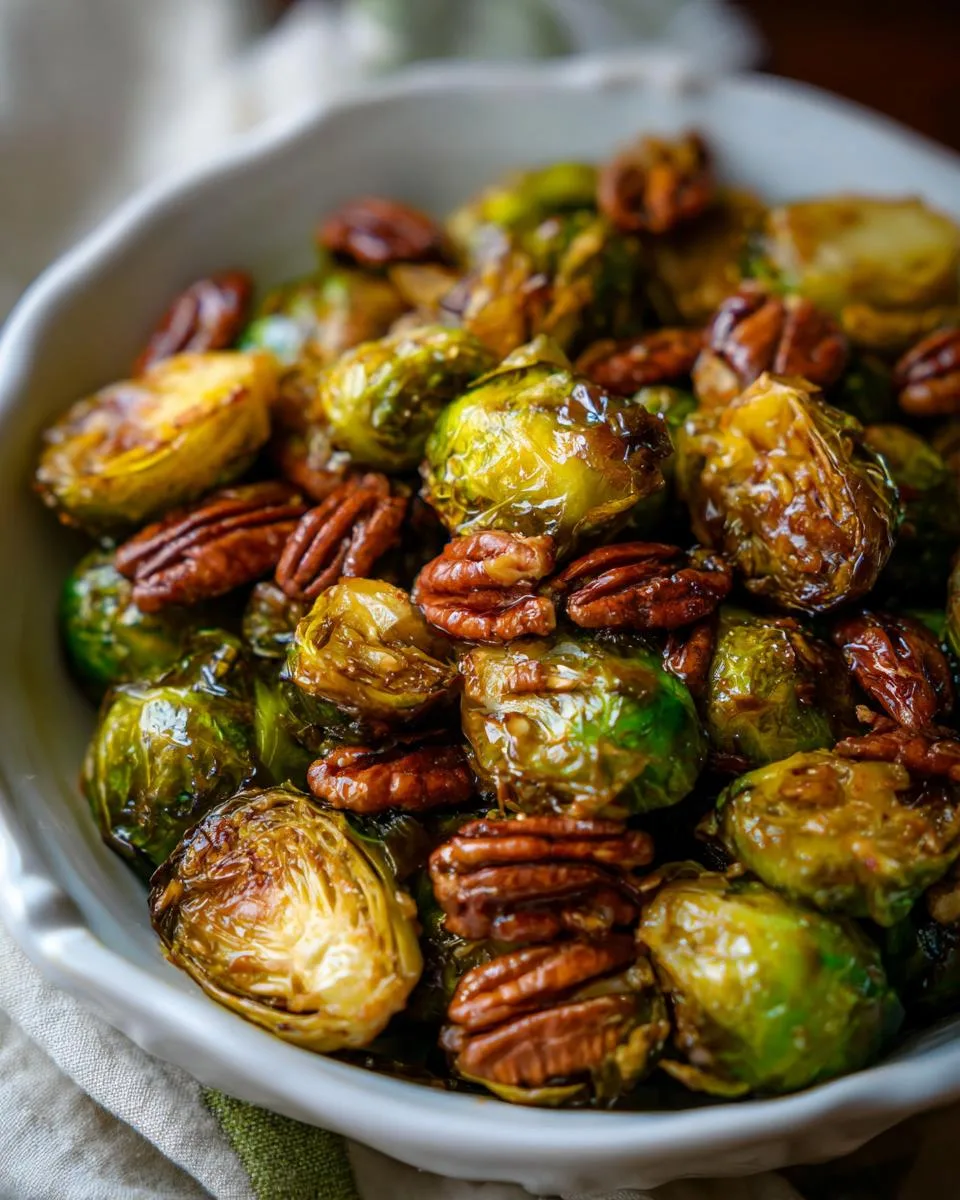 Irresistible Roasted Brussels Sprouts with Pecans in 30 Minutes 9 Roasted Brussels Sprouts with Pecans - detail 4
