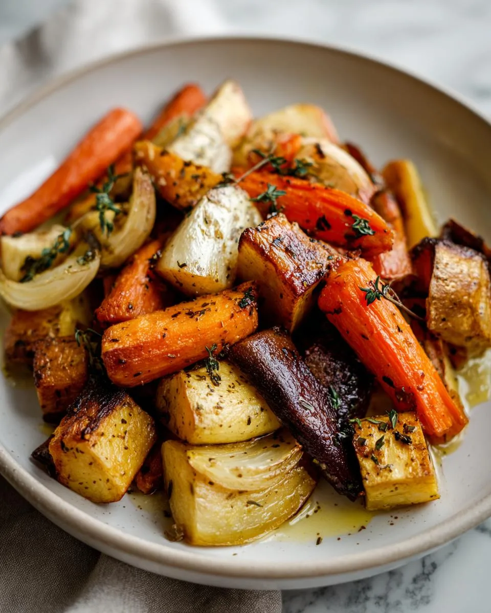 Roasted Root Vegetables with Apples - detail 1