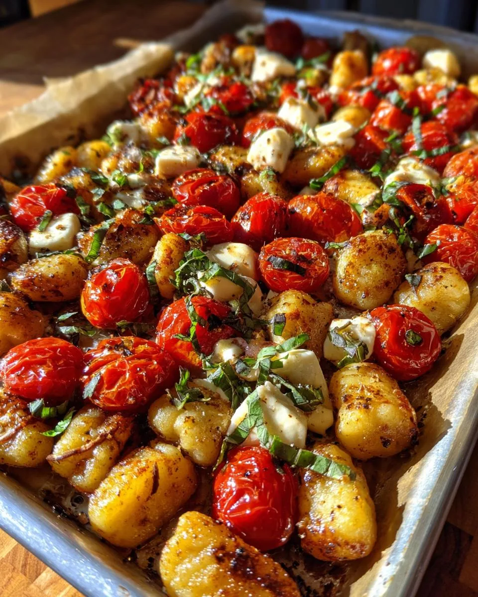 Sheet Pan Caprese Gnocchi - detail 1