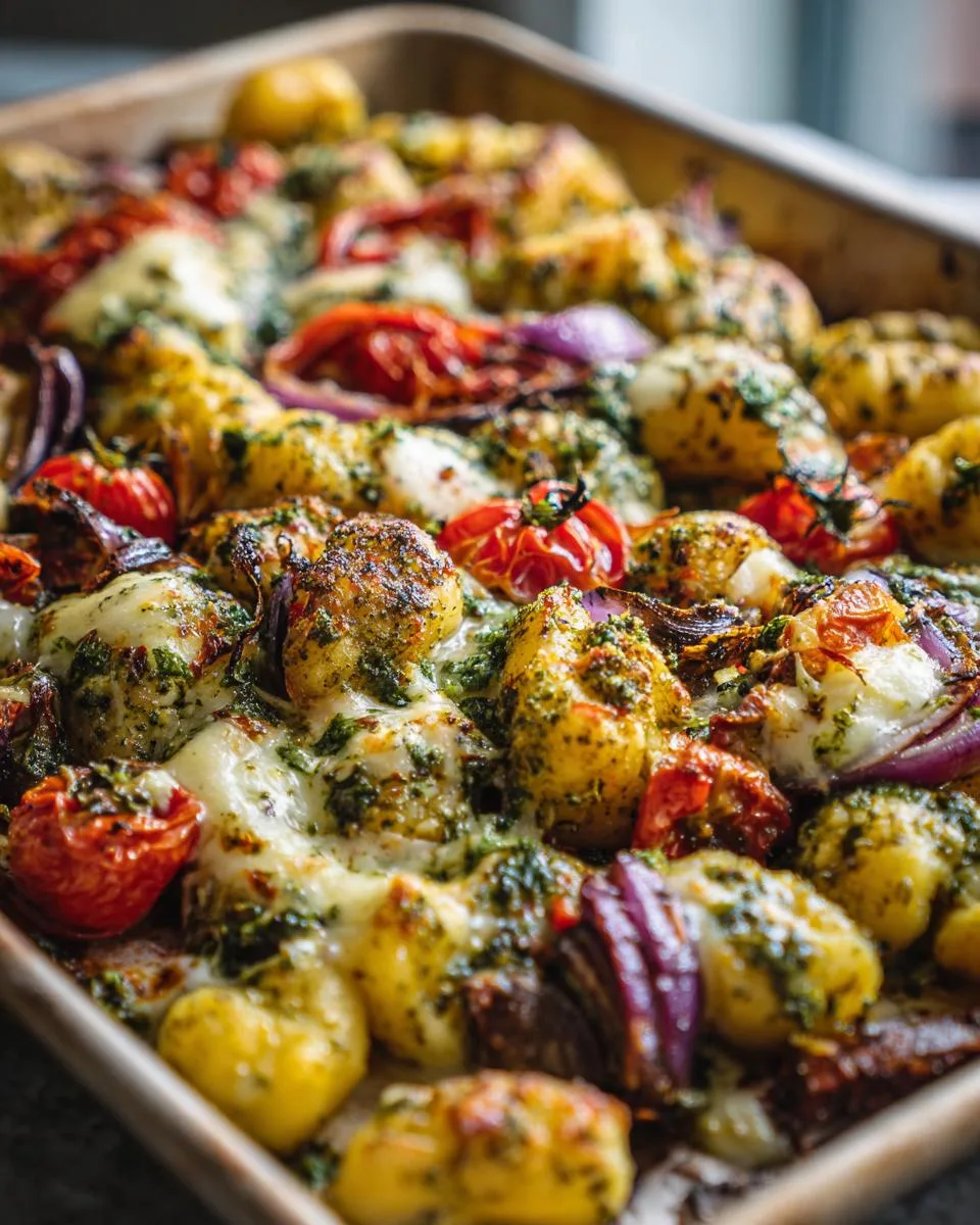 40-Minute Sheet Pan Gnocchi Pesto Bake for Effortless Dinners 3 Sheet Pan Gnocchi Pesto Bake - detail 1