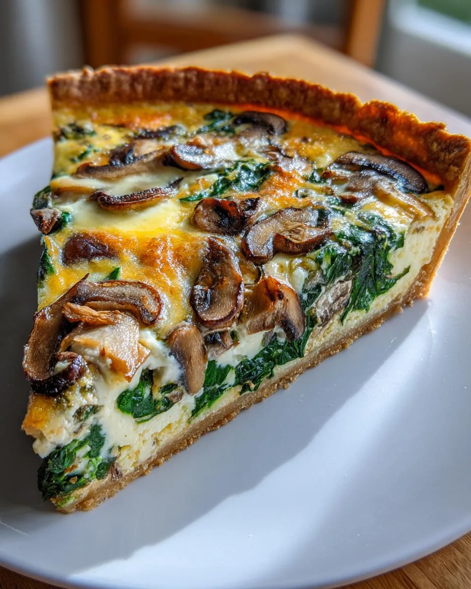 Irresistible Spinach Mushroom Quiche Recipe in 5 Easy Steps 6 Spinach Mushroom Quiche - detail 1