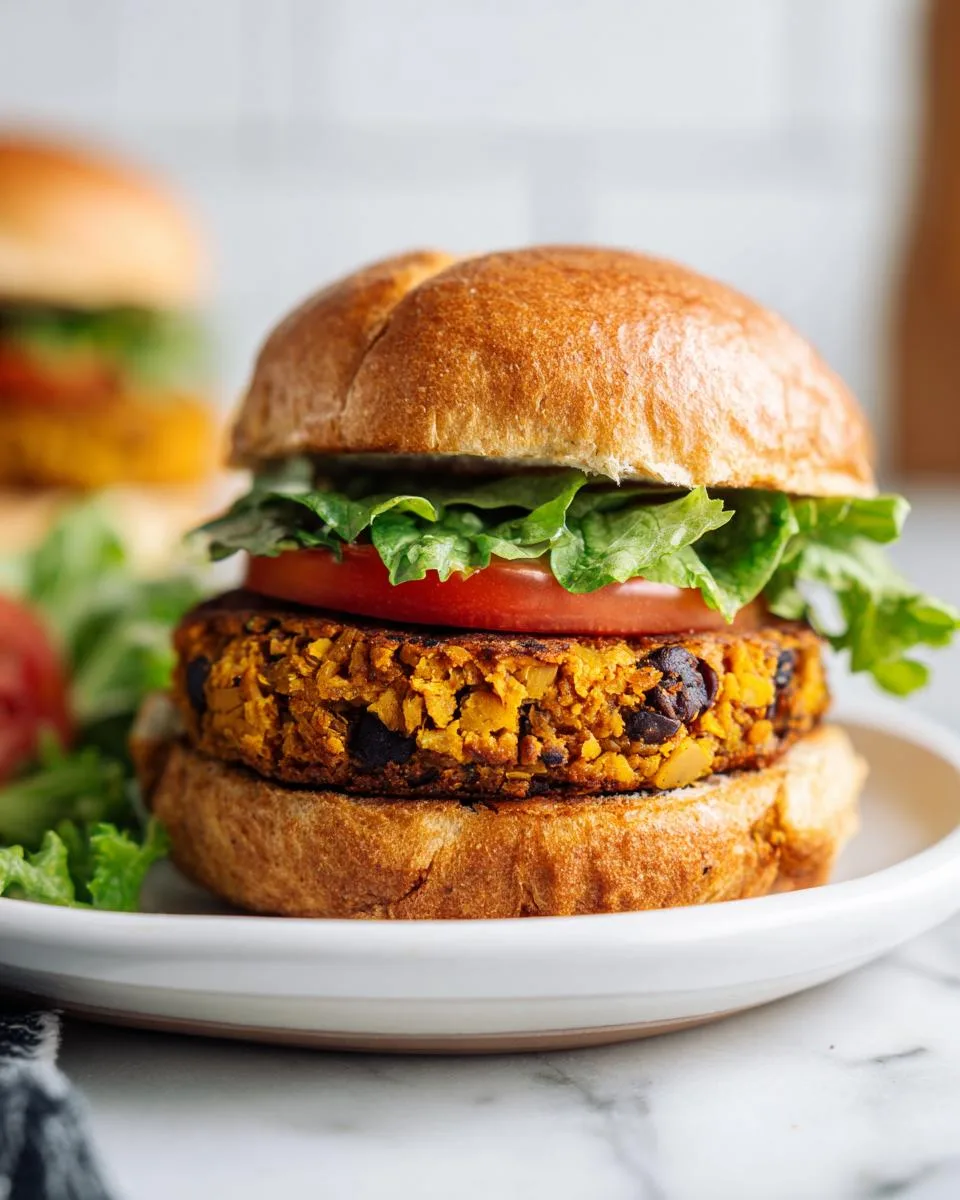 Sweet Potato Black Bean Burgers - detail 1