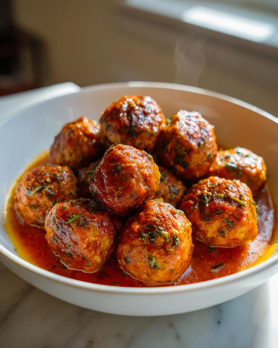 Hearty Vegan Meatballs in Tomato Gravy - 30-Minute Comfort 7 Vegan Meatballs in Tomato Gravy - detail 3