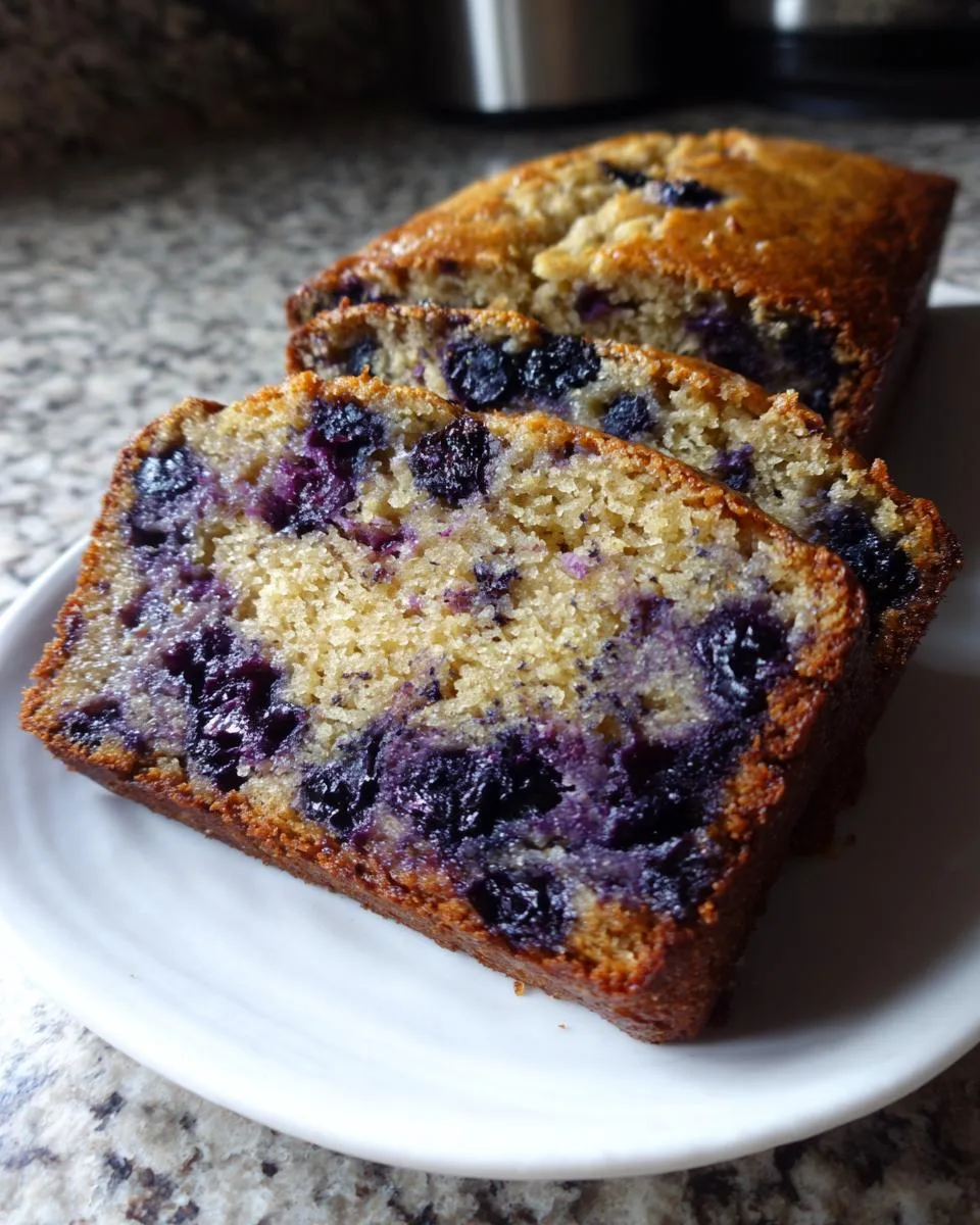3-Ingredient Blueberry Banana Bread for a Blissful Breakfast 6 Blueberry Banana Bread - detail 1