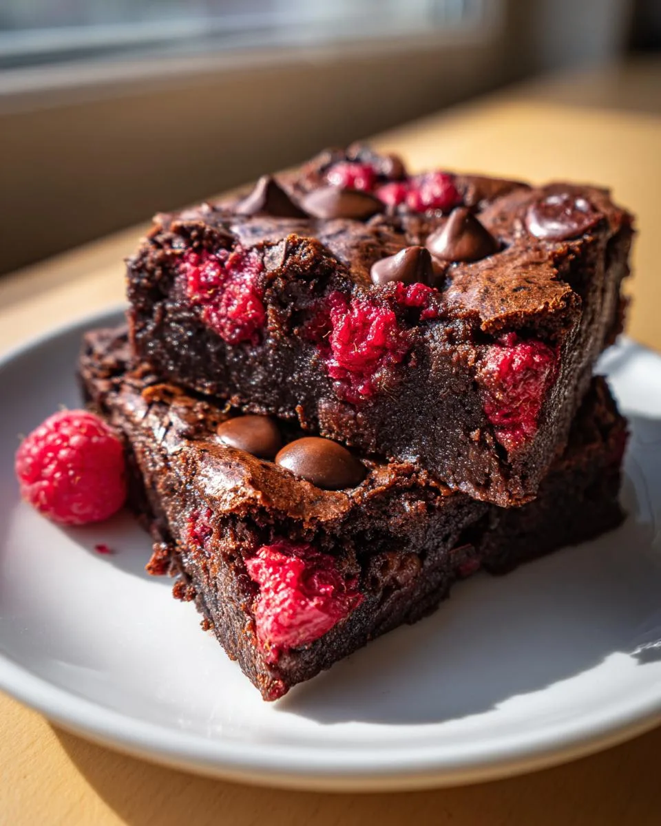 Chocolate Raspberry Brownies - detail 1