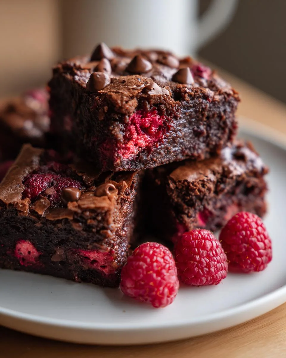 Chocolate Raspberry Brownies - detail 2