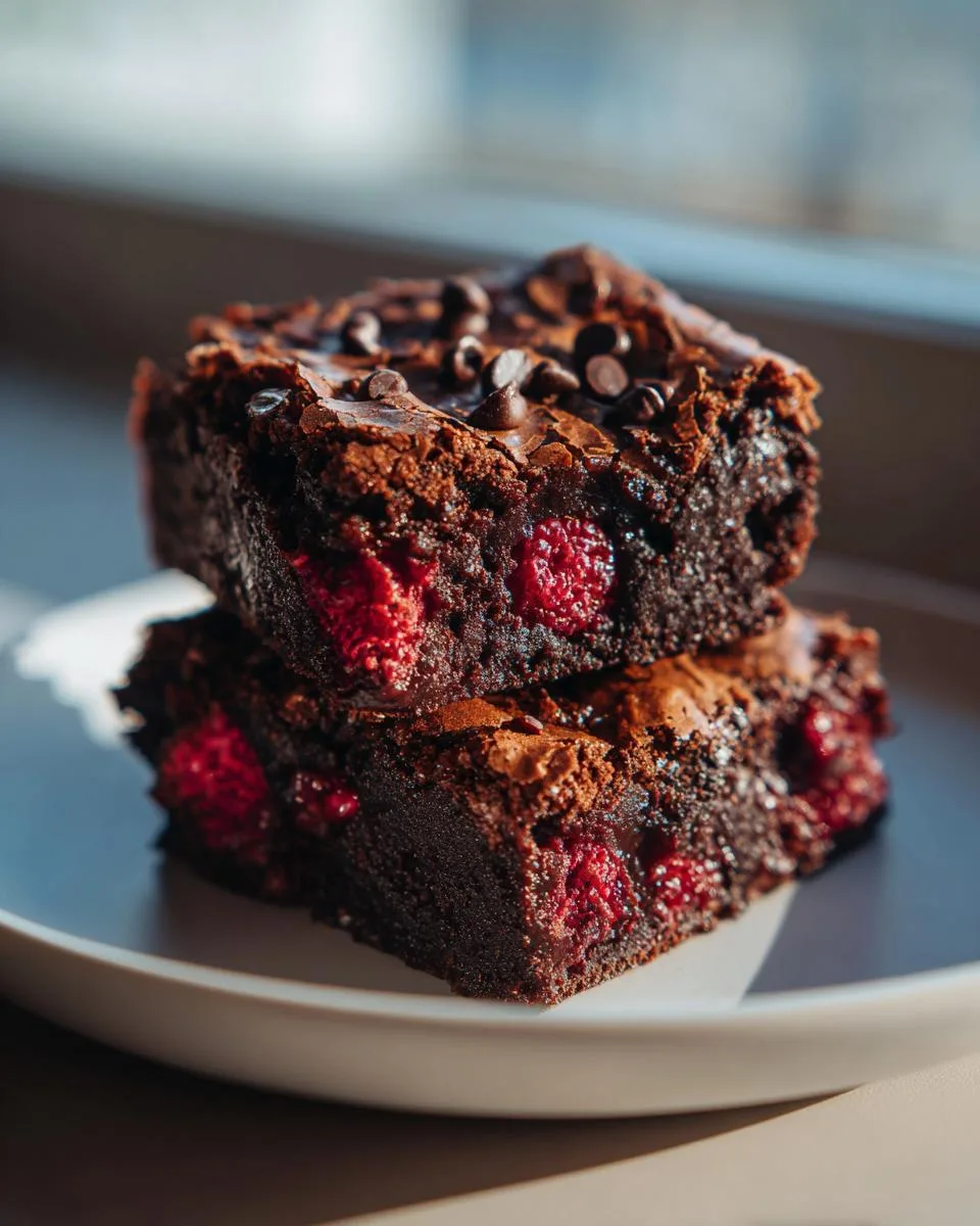 Chocolate Raspberry Brownies - detail 4