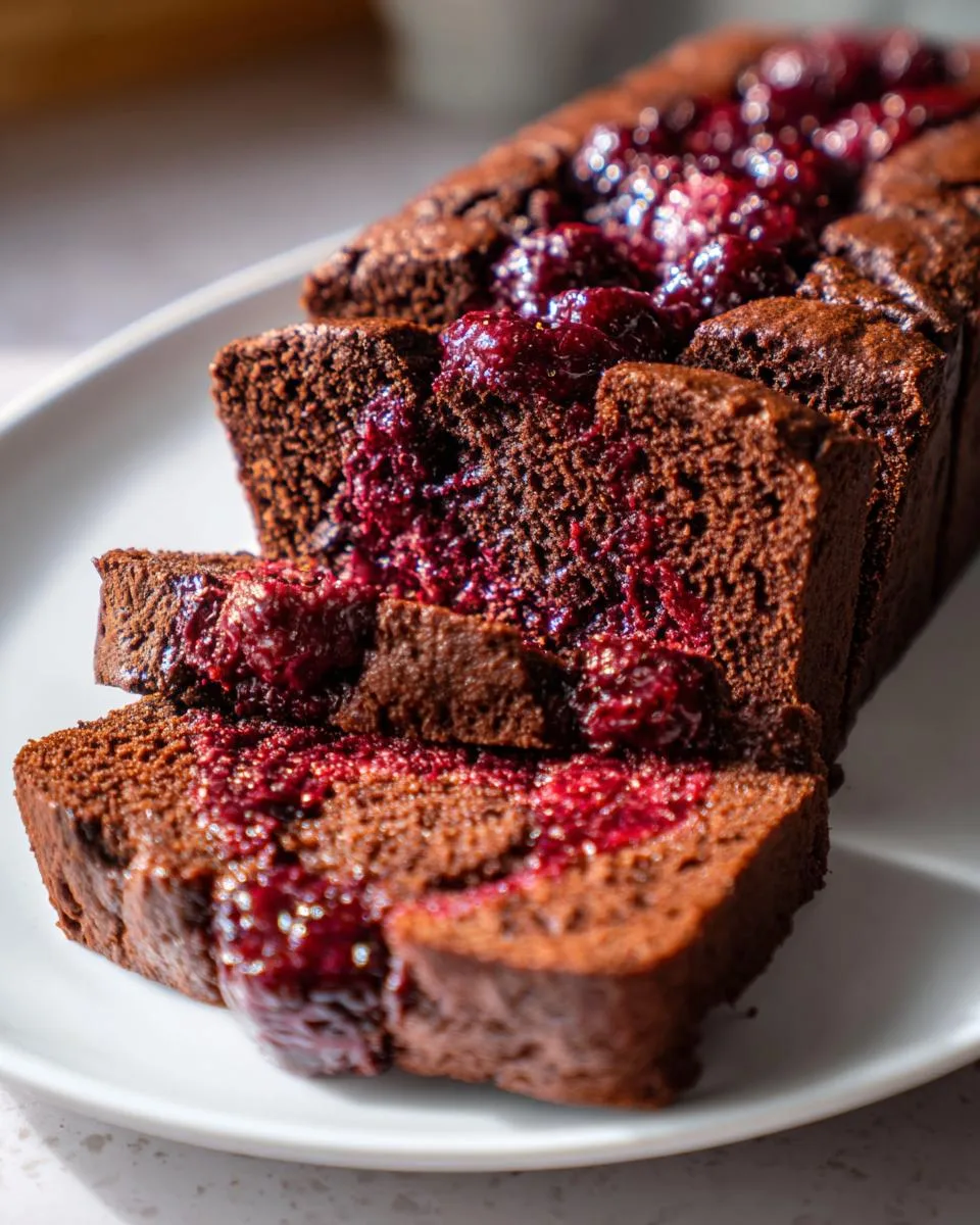 1 Dreamy Chocolate Raspberry Swirl Loaf You'll Crave 6 Chocolate Raspberry Swirl Loaf - detail 1