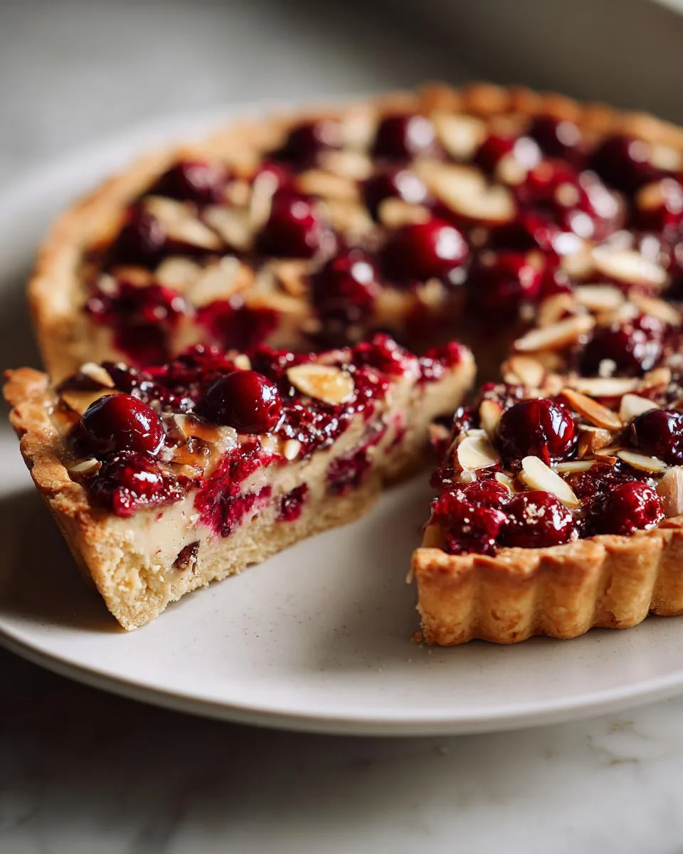 Cranberry Almond Tart - detail 1