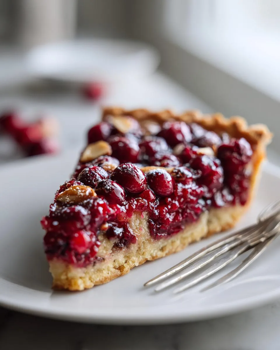 Cranberry Almond Tart - detail 2