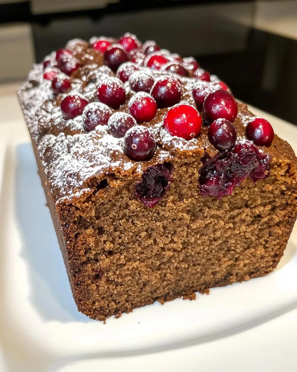 Cranberry Gingerbread Loaf - detail 2