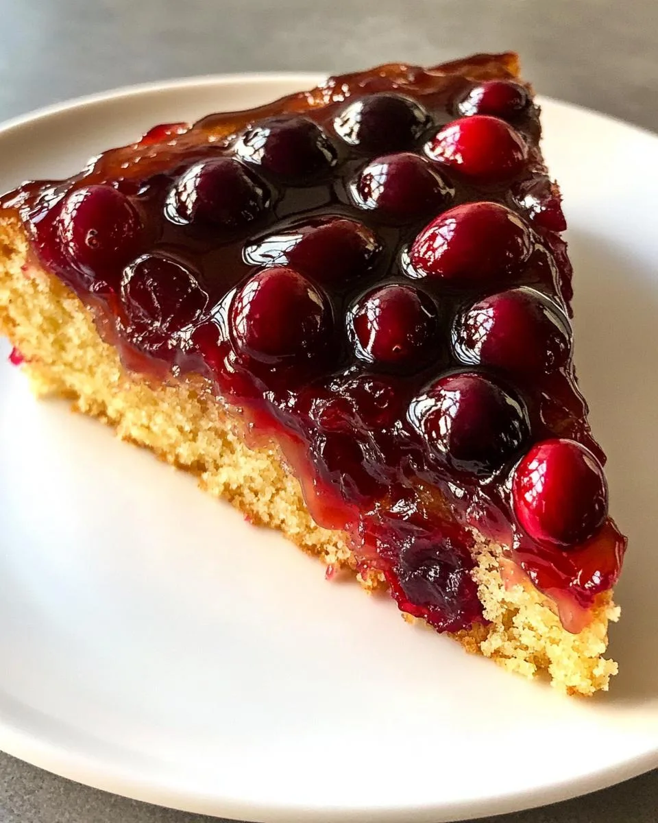 Cranberry Upside Down Cake - detail 2