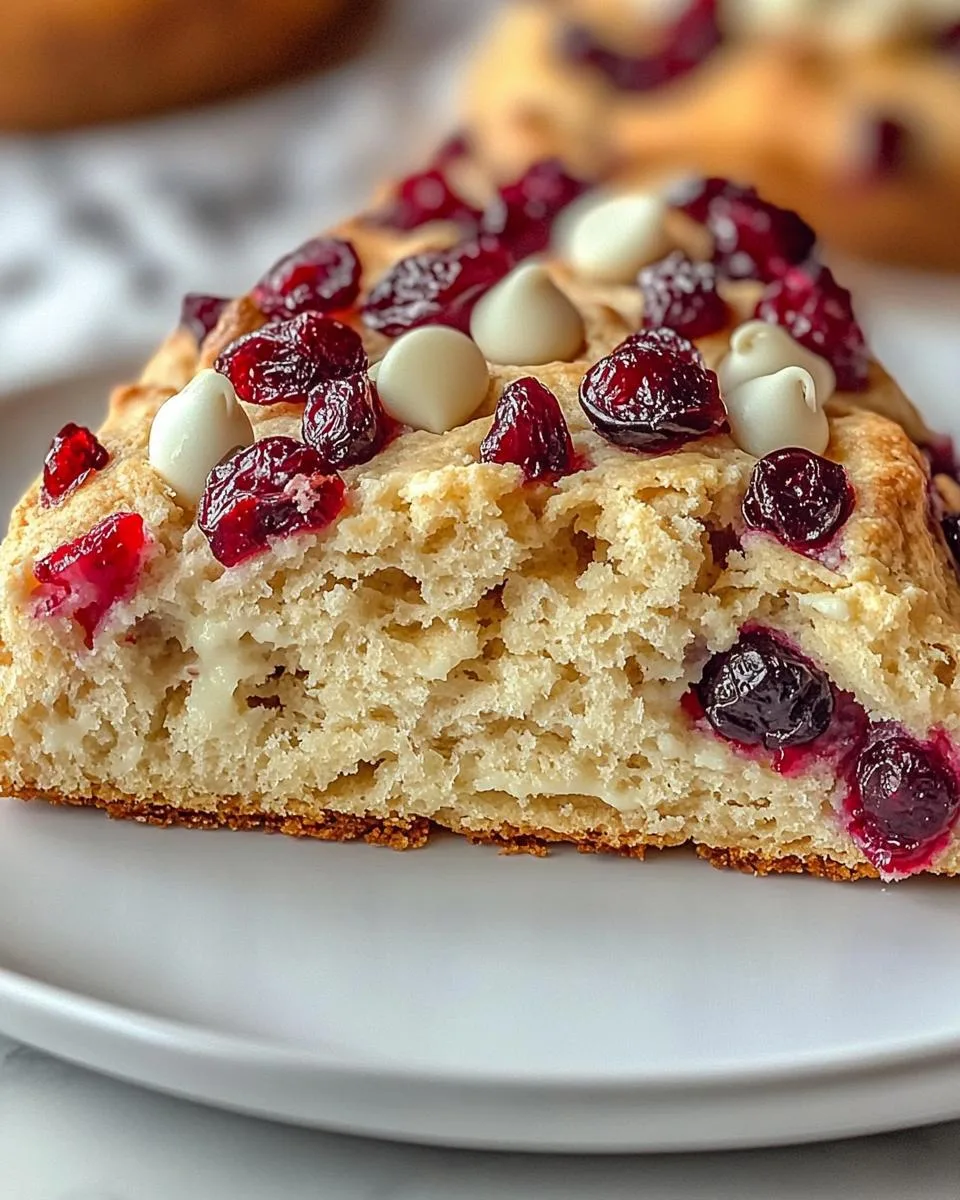 Cranberry White Chocolate Scones - detail 1
