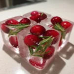 Cranberry and Rosemary Ice Cubes