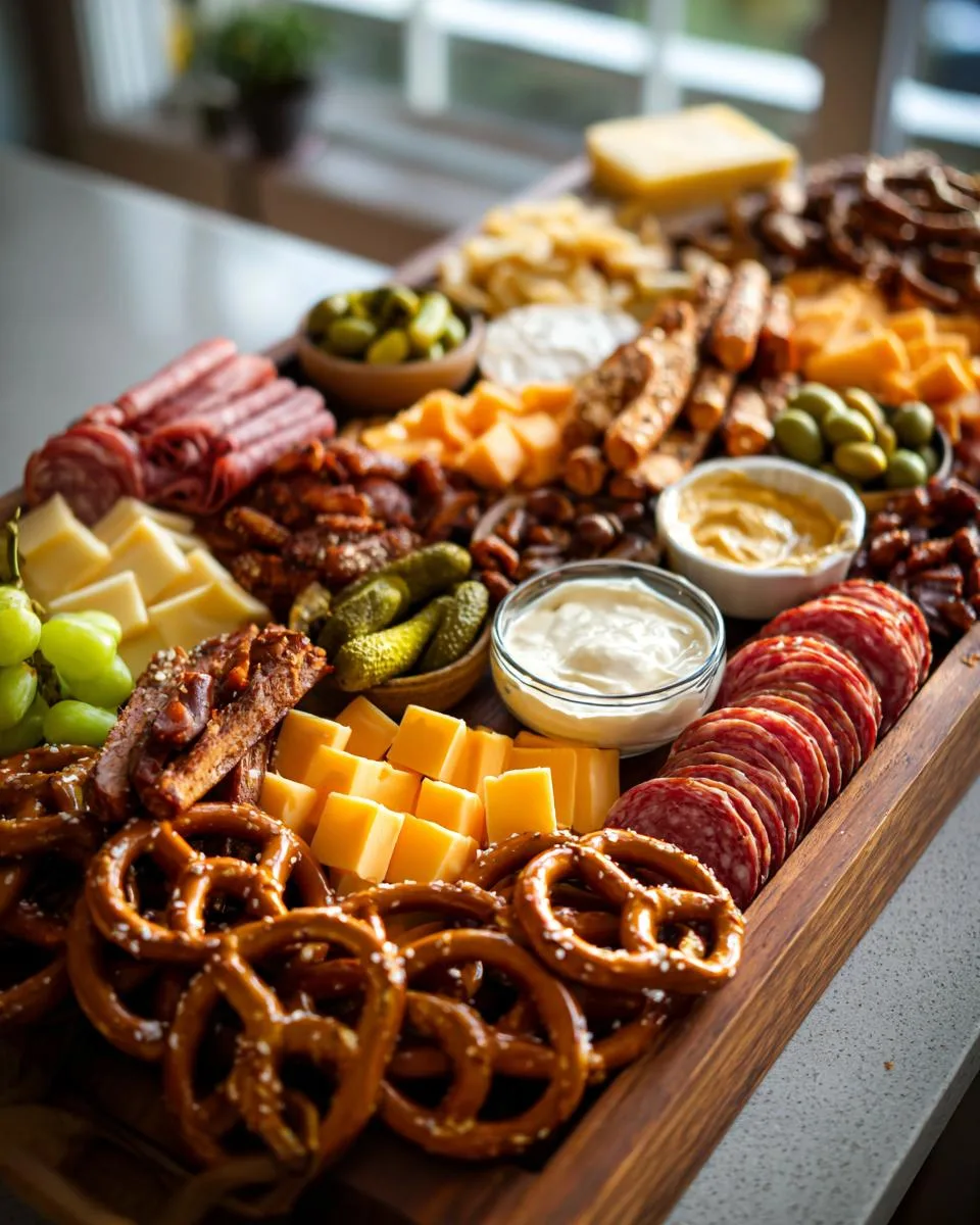 15-Minute DIY Pretzel Charcuterie Board for Epic Snacking 5 DIY Pretzel Charcuterie - detail 2