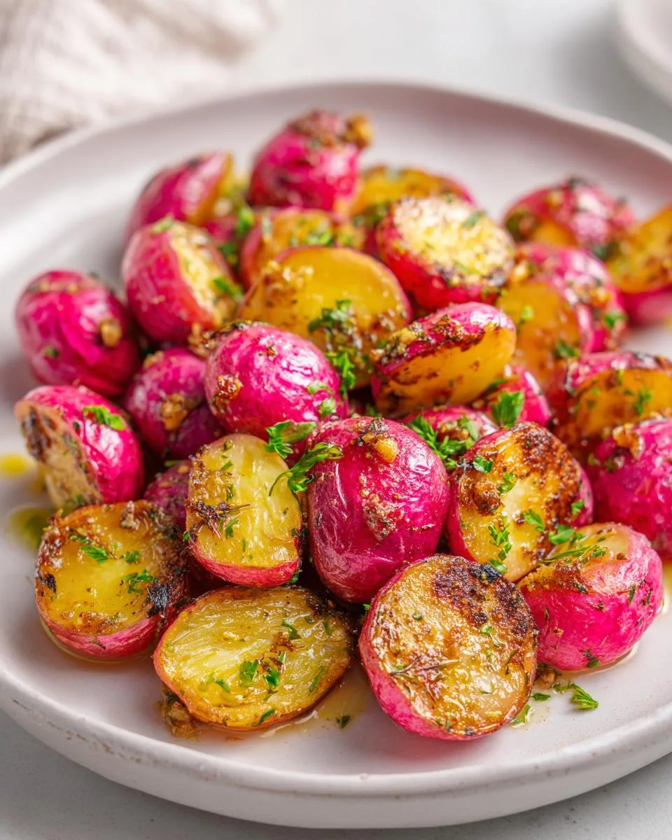 Garlic Roasted Radishes - detail 3