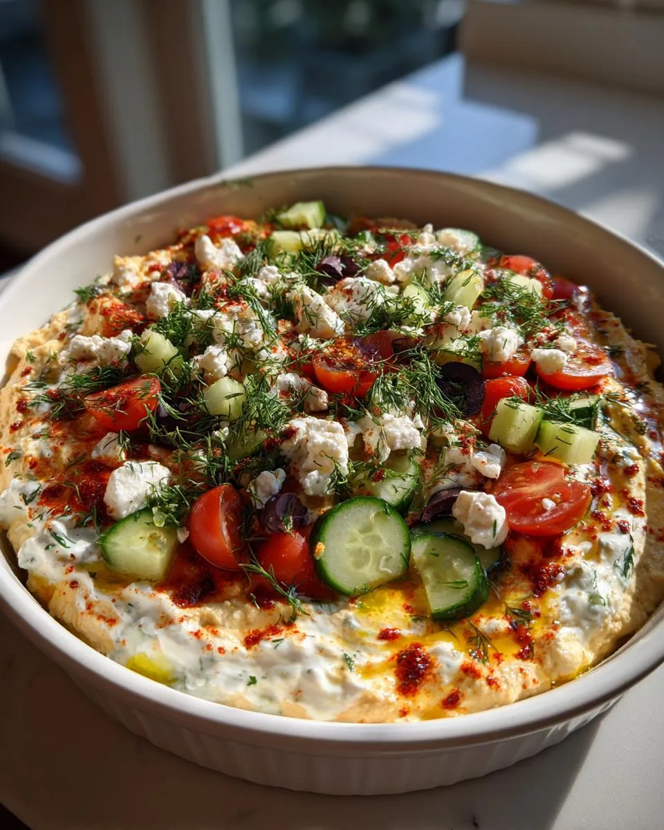 Layered Greek Dip - detail 1