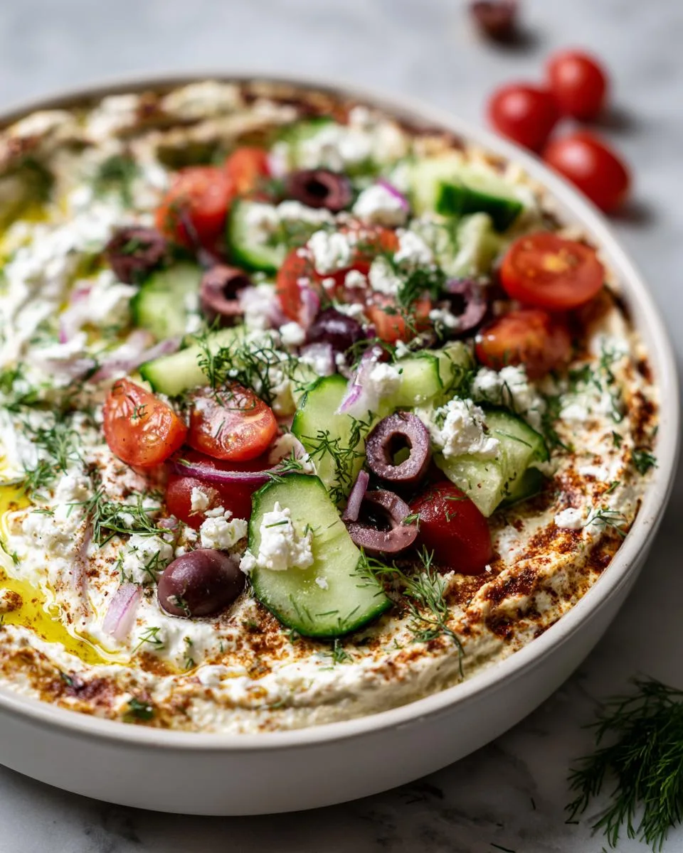 Layered Greek Dip - detail 3