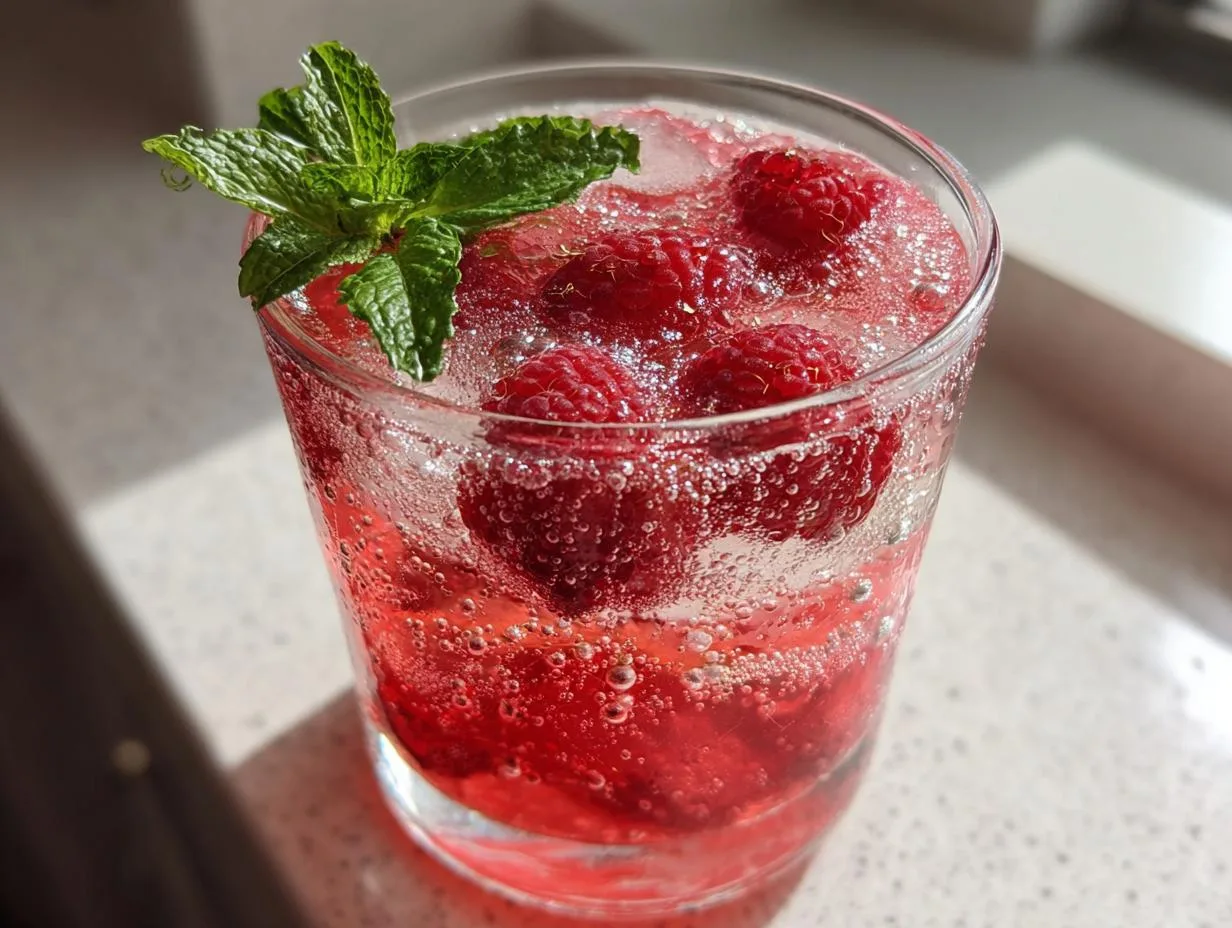 10-Minute Sparkling Raspberry Ginger Ale Punch Magic