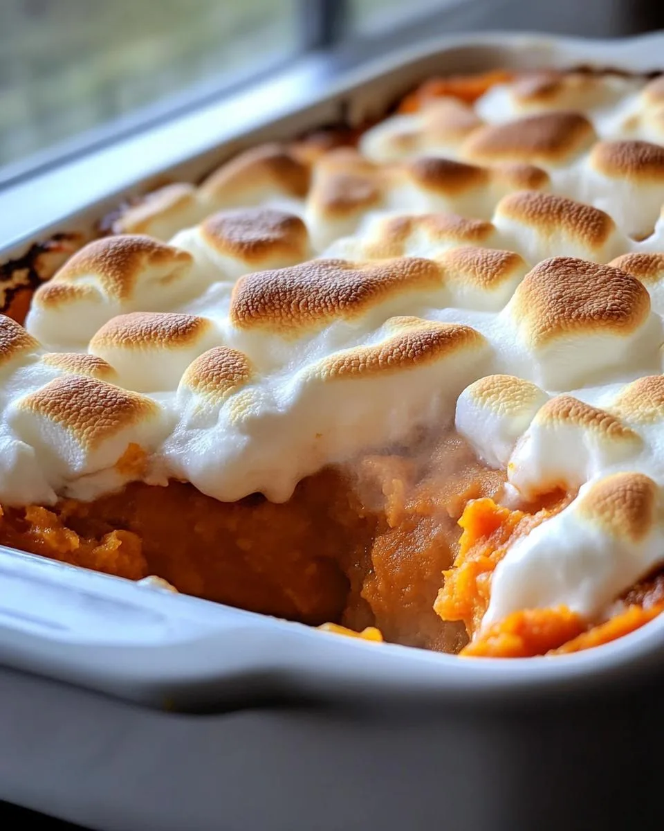 Sweet Potato Casserole with Marshmallows - detail 1