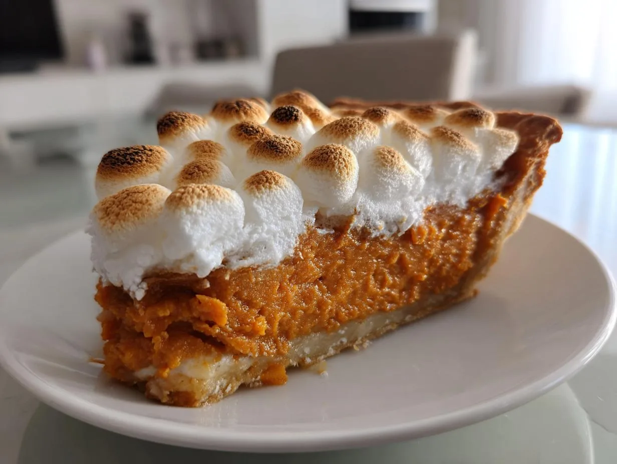 Sweet Potato Pie with Marshmallow