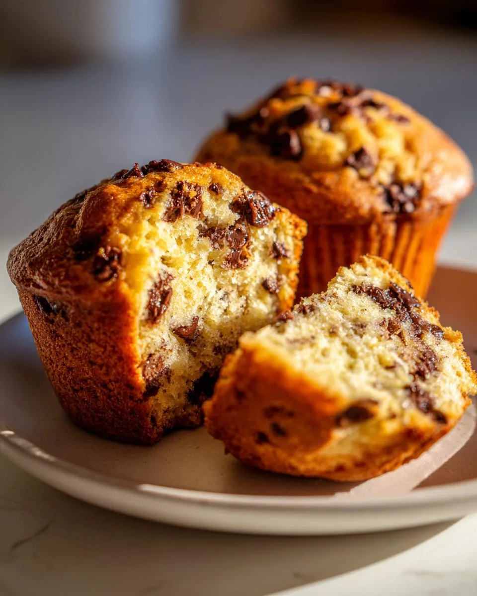 Vegan Chocolate Chip Muffins - detail 2