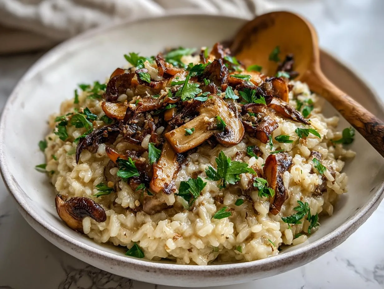 Creamy Wild Mushroom Risotto Recipe in Just 30 Minutes