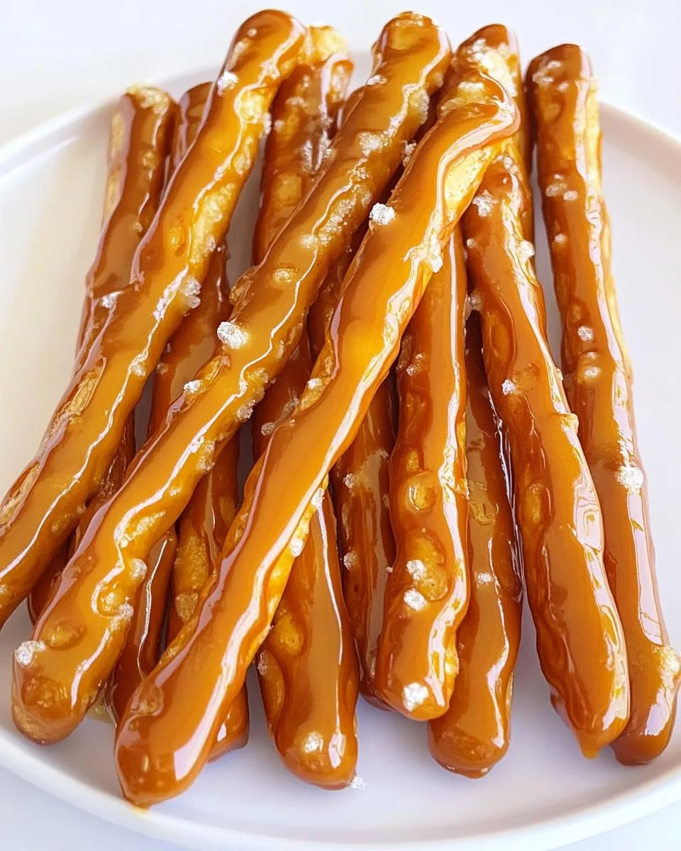 Caramel Pretzel Rods - detail 2