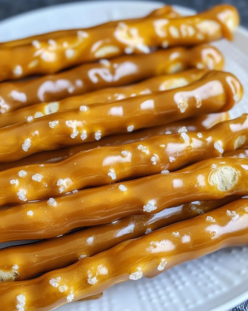 Caramel Pretzel Rods - detail 3