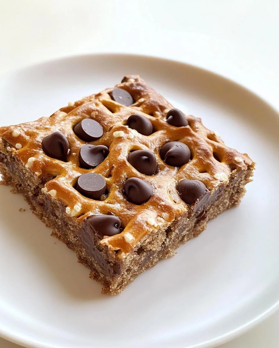 Chocolate Chip Pretzel Bars - detail 1