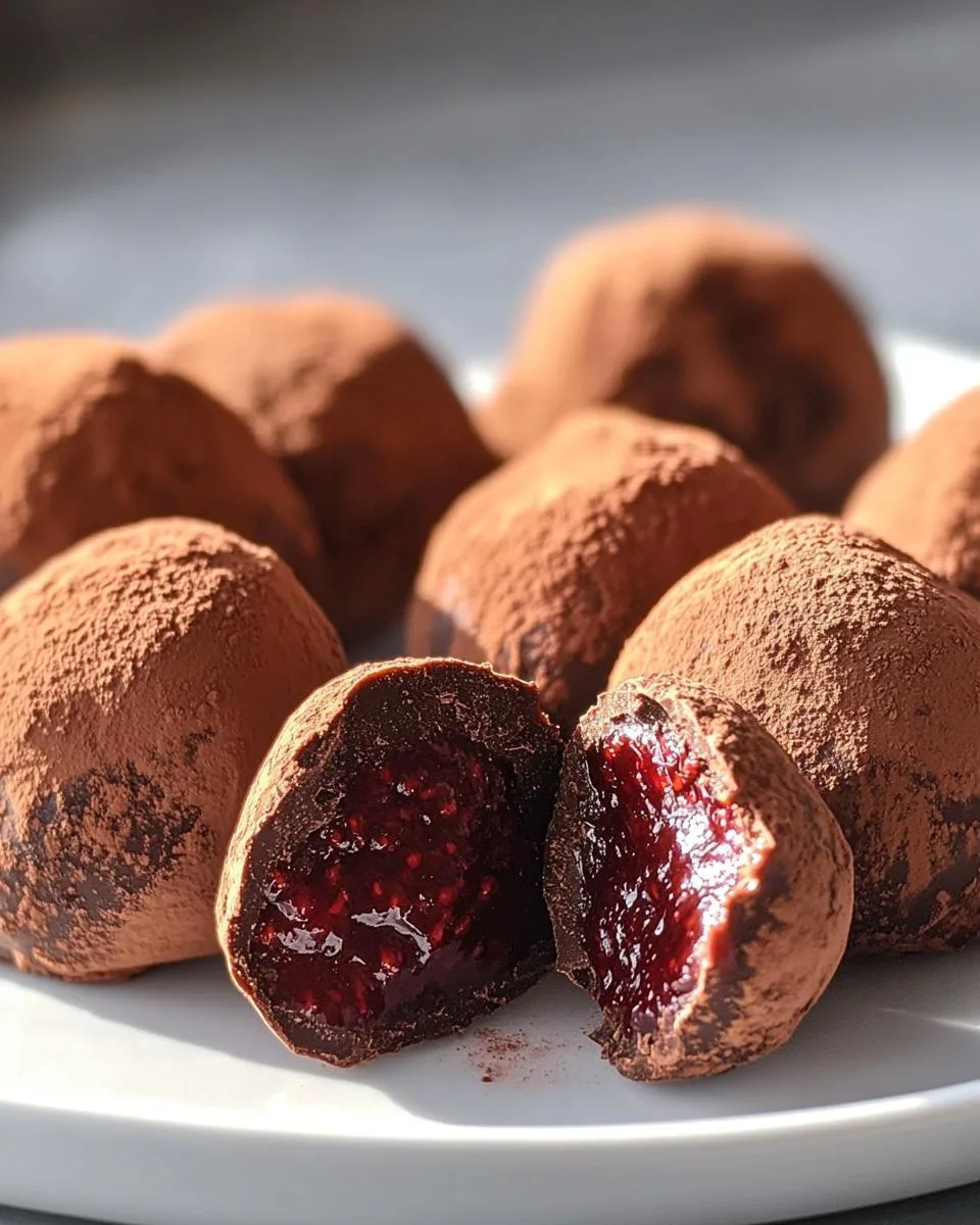 Chocolate Raspberry Truffles: 5-Ingredient Decadent Bliss 7 Chocolate Raspberry Truffles - detail 3