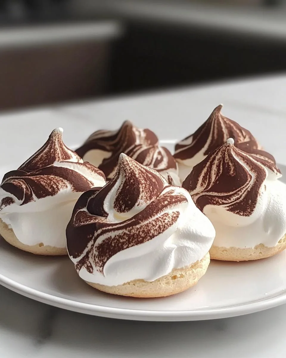 Chocolate Swirl Meringues - detail 1