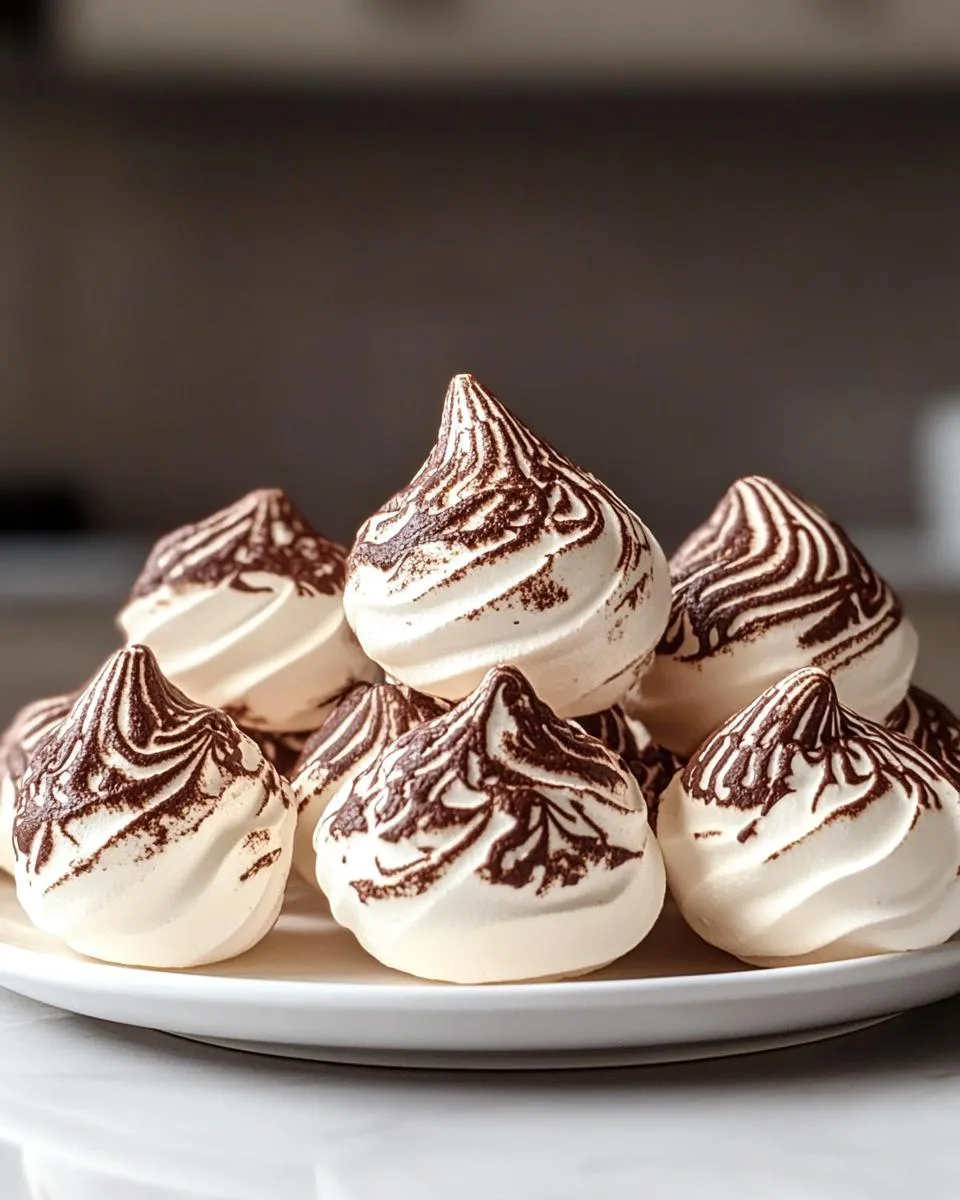 Chocolate Swirl Meringues - detail 3