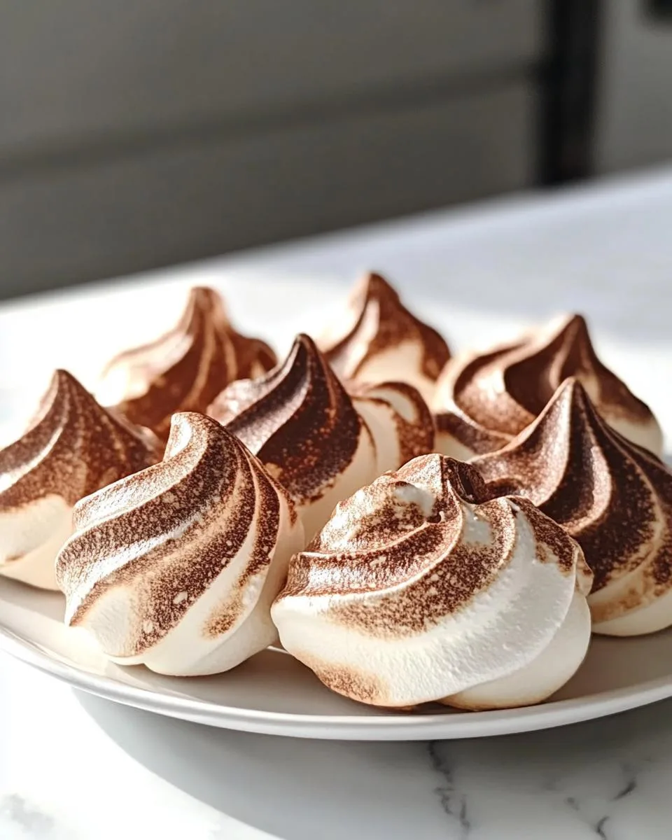 Chocolate Swirl Meringues - detail 4