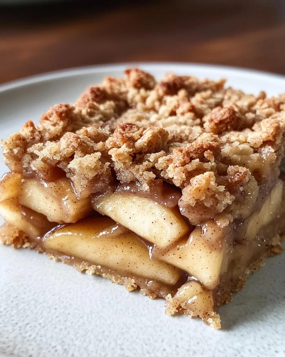 Holiday Spiced Apple Crumble Bars - detail 2