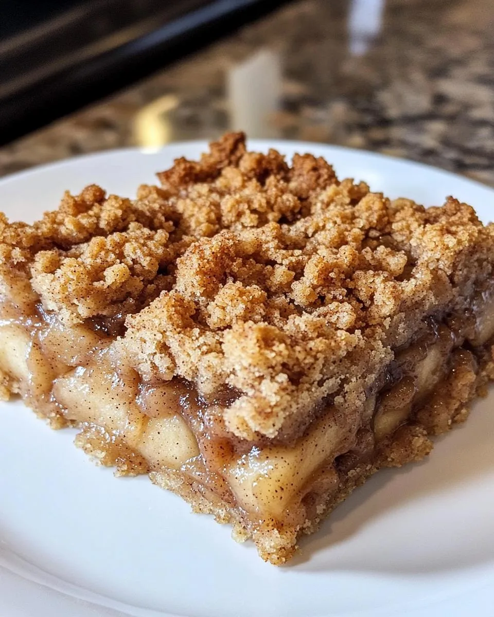 Holiday Spiced Apple Crumble Bars - detail 3