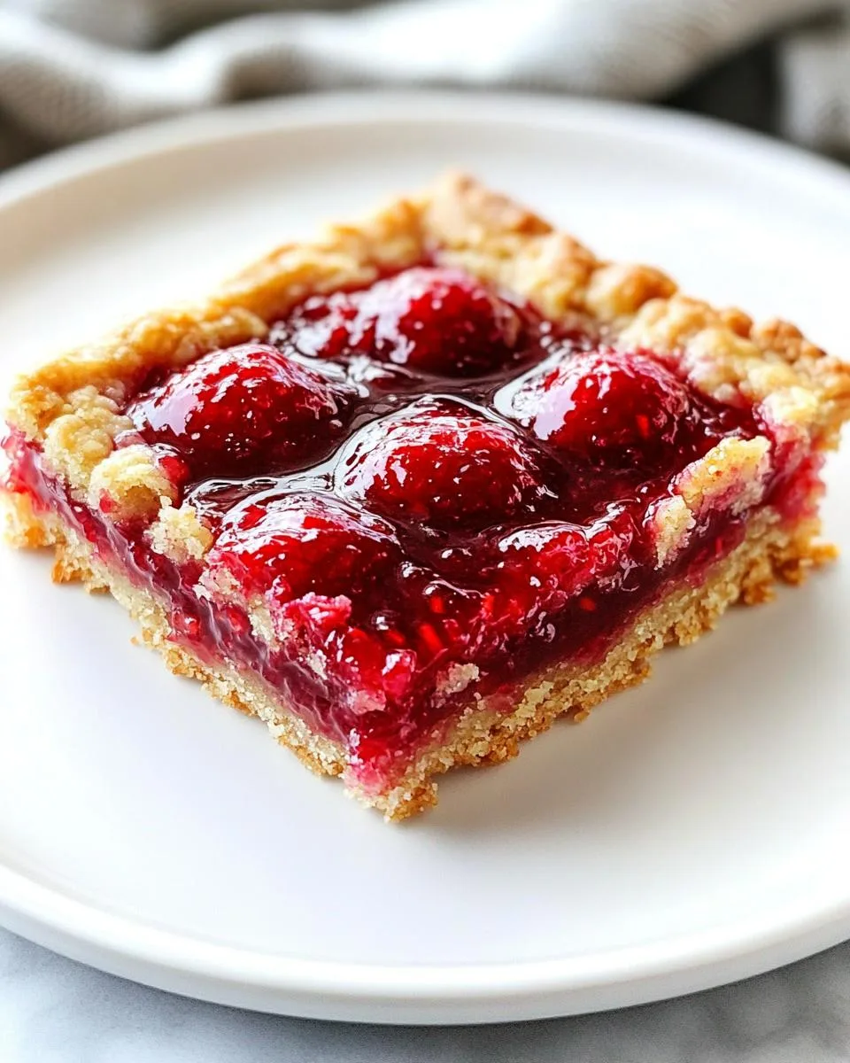 Raspberry Thumbprint Bars - detail 1