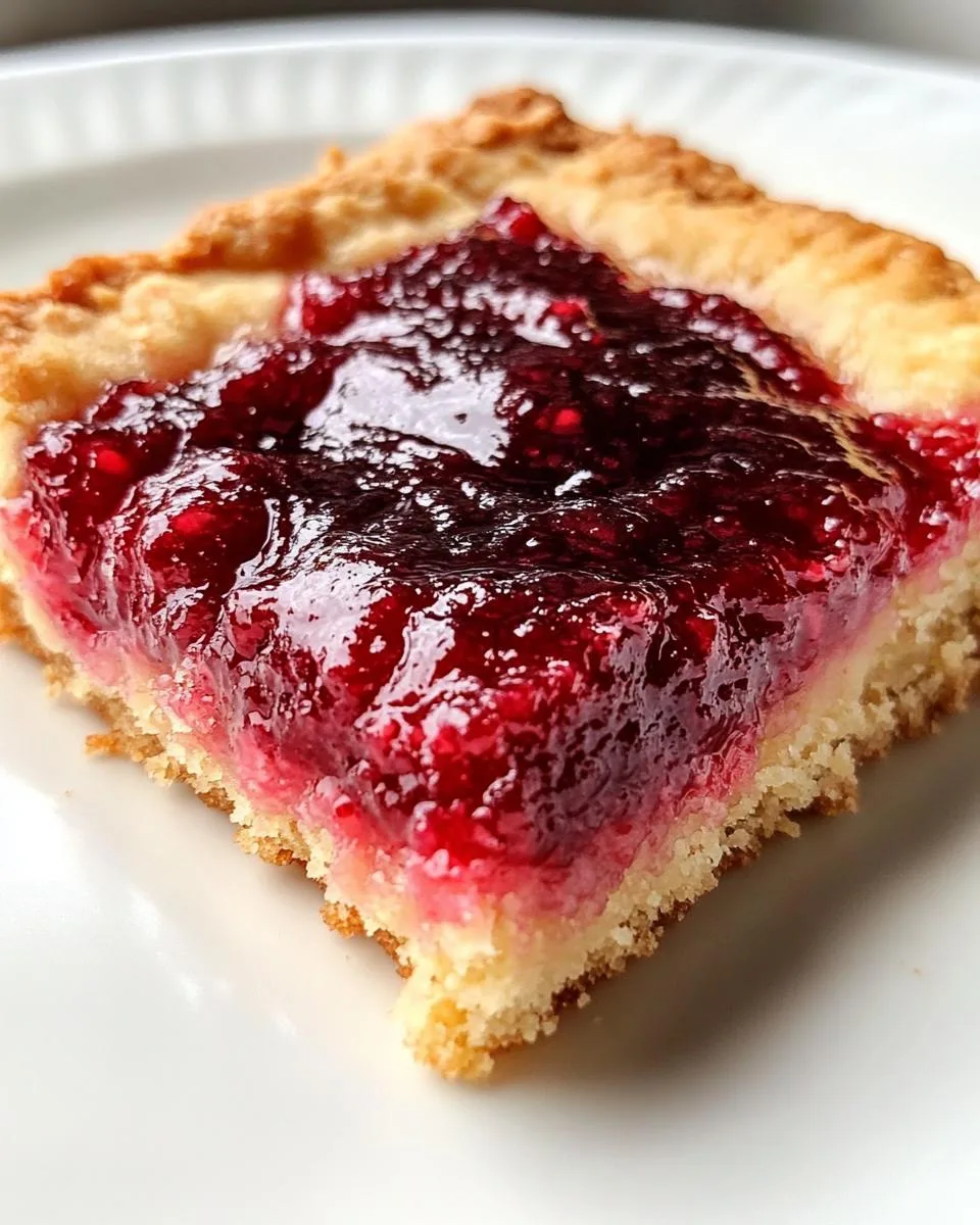 Raspberry Thumbprint Bars - detail 3