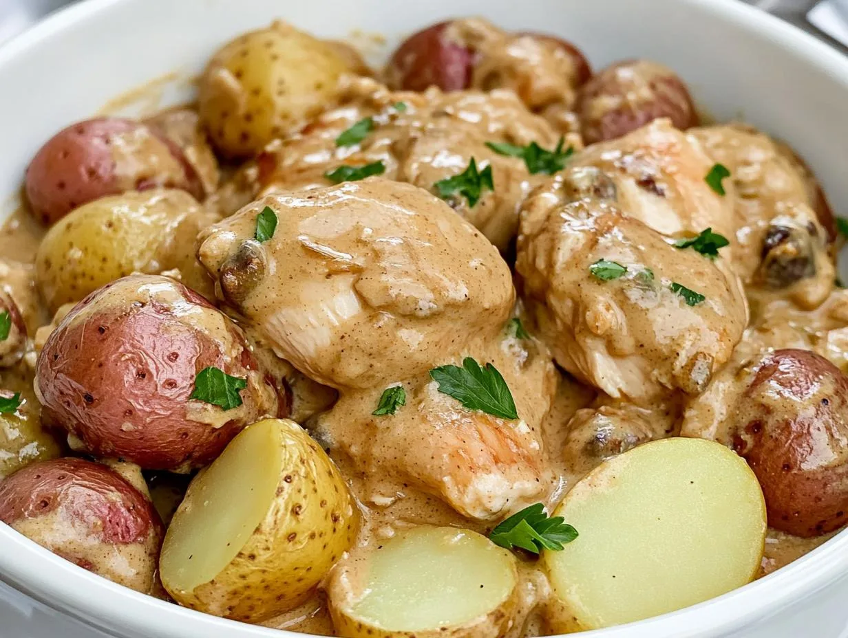 Recipe Kitchen Hub - Easy Slow Cooker Recipes 17 Slow Cooker Creamy Ranch Chicken and Potatoes