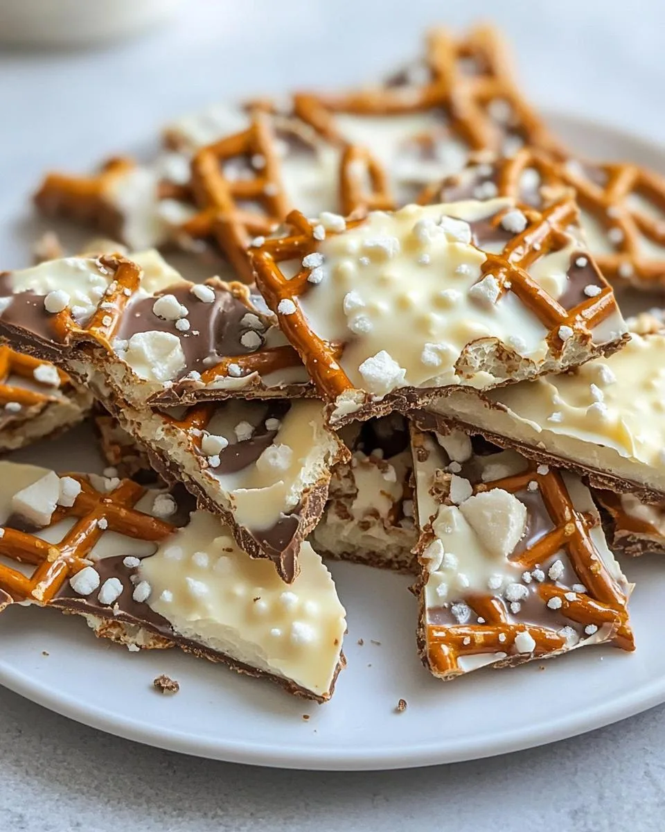 White Chocolate Pretzel Bark - detail 1