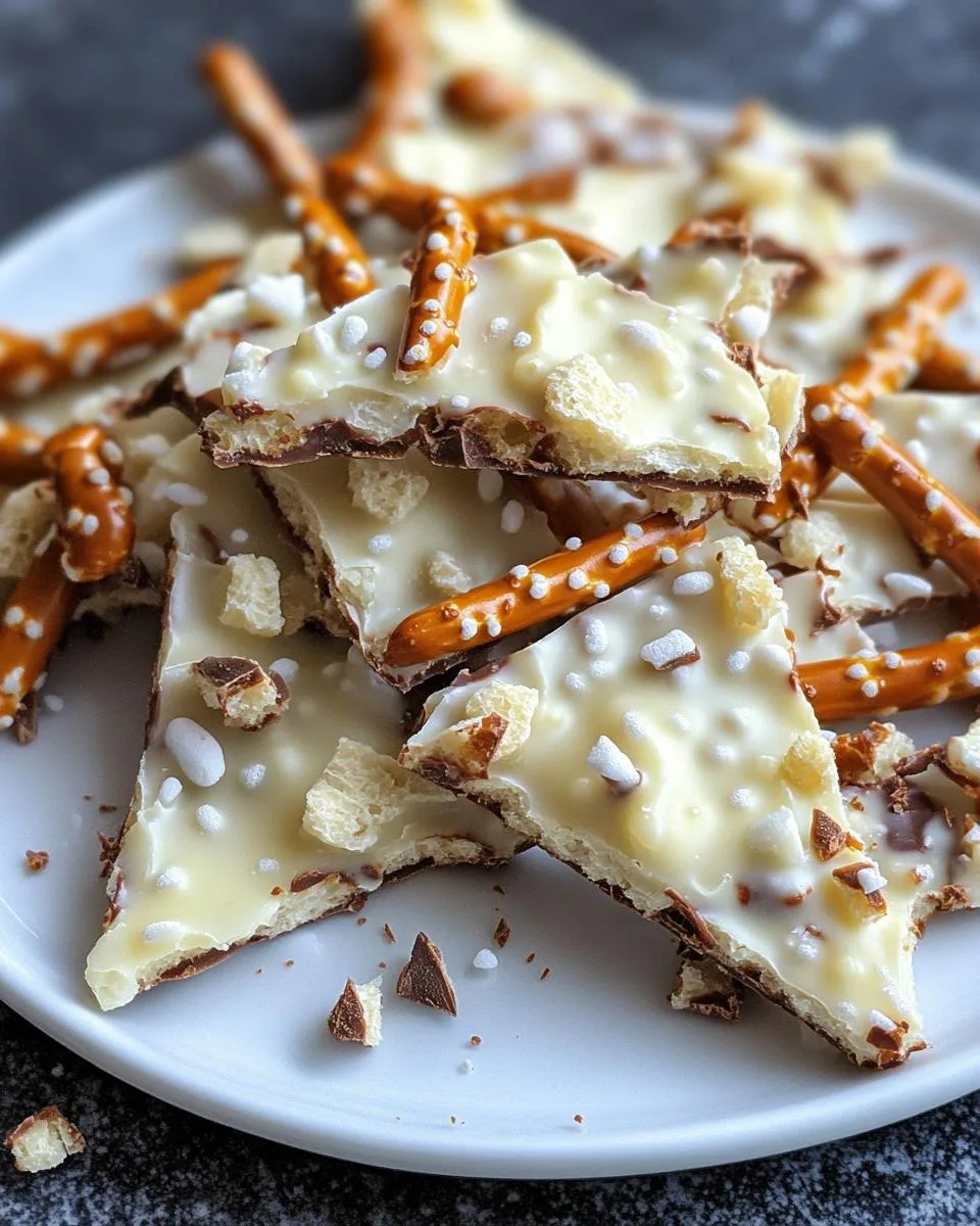 White Chocolate Pretzel Bark - detail 2