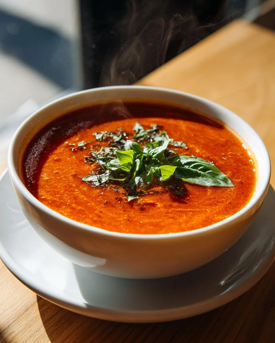 Creamy Tomato Basil Soup in Just 30 Minutes - Comfort in a Bowl 3 Creamy Tomato Basil Soup - detail 1