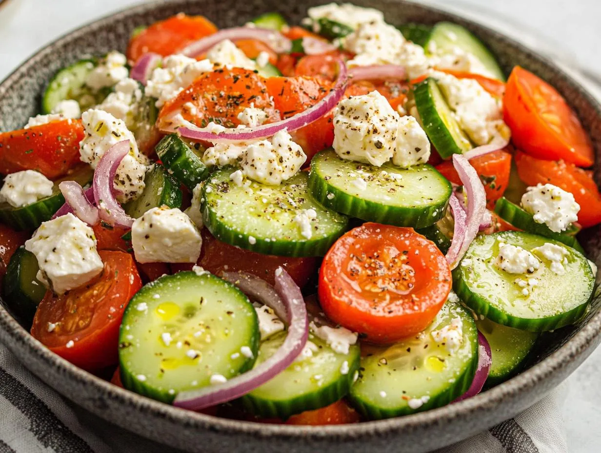 Cucumber Tomato Feta Salad