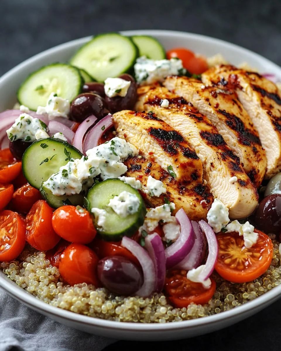 Greek Chicken Bowls - detail 1