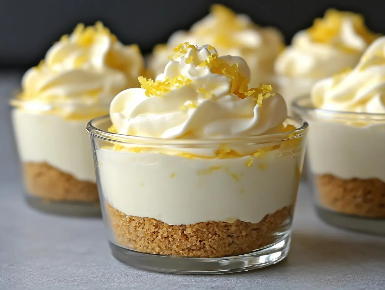 No Bake Lemon Cheesecake Cups