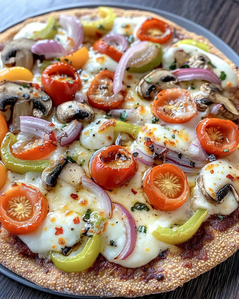 Veggie Flatbread Pizza - detail 1